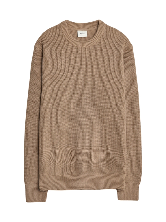 Les Deux Rib crewneck knit - Dark Sand